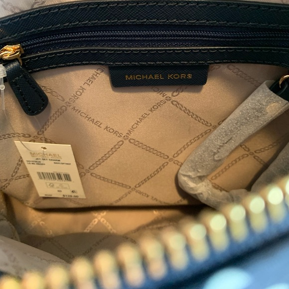 Michael Kors Navy Polka Dot Crossbody Bag - Picture 9 of 16